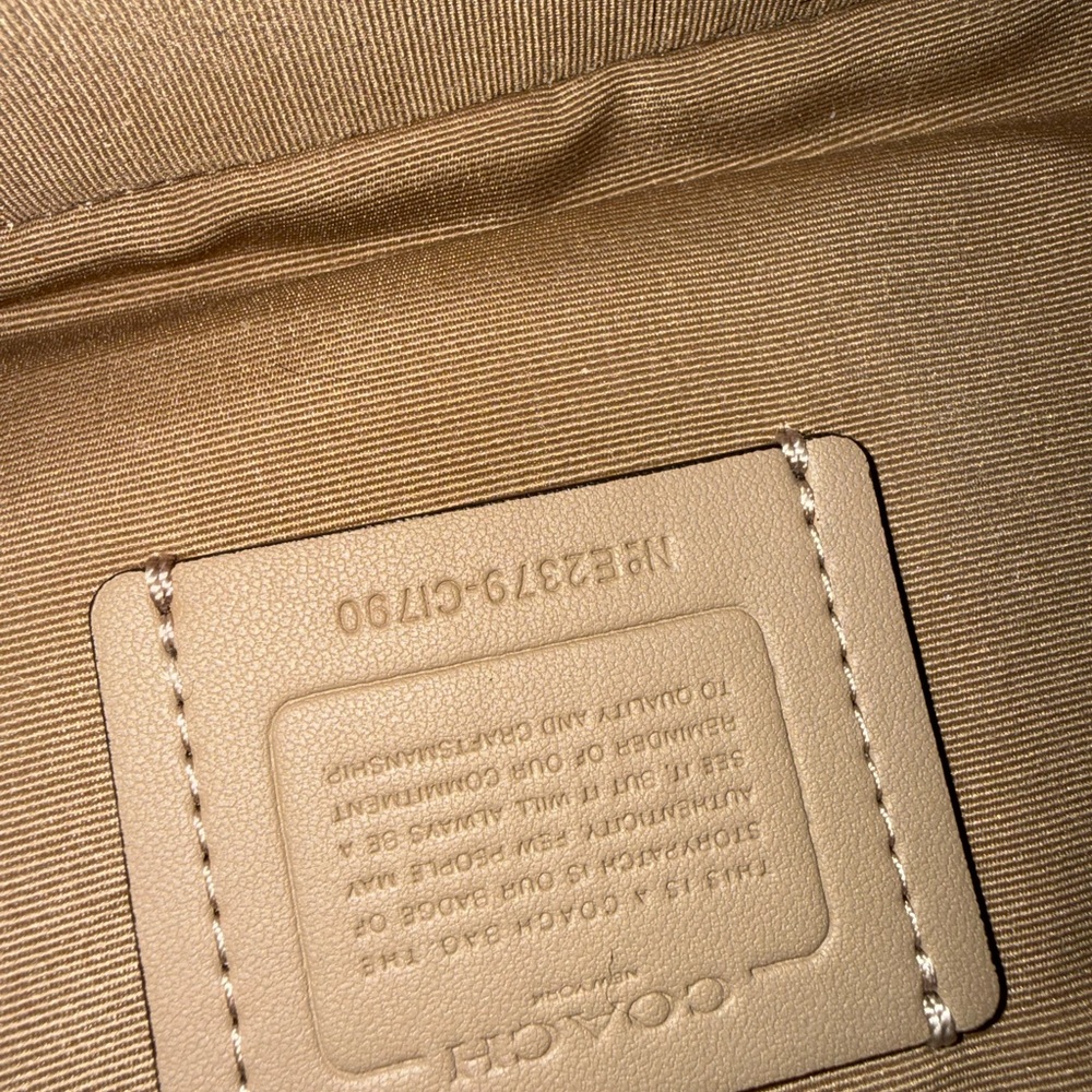 Coach Mara Pebble Leather Shoulder Cross Body Bag in Chalk White - Picture 6 of 6